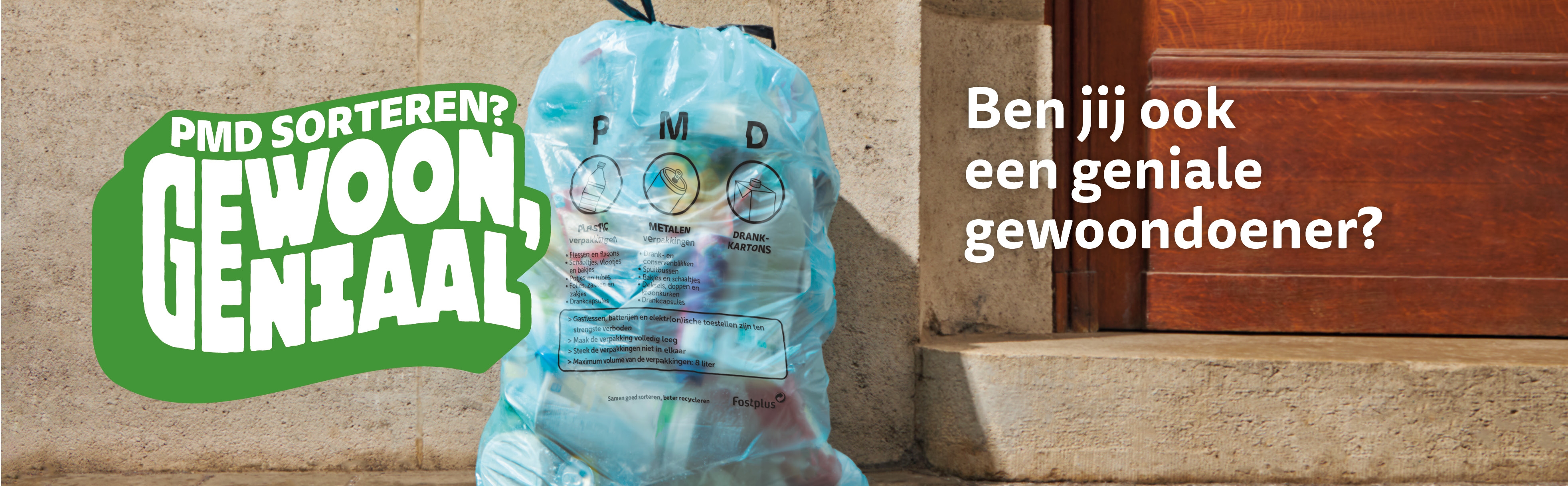 Gewoon, geniaal banner landingpage
